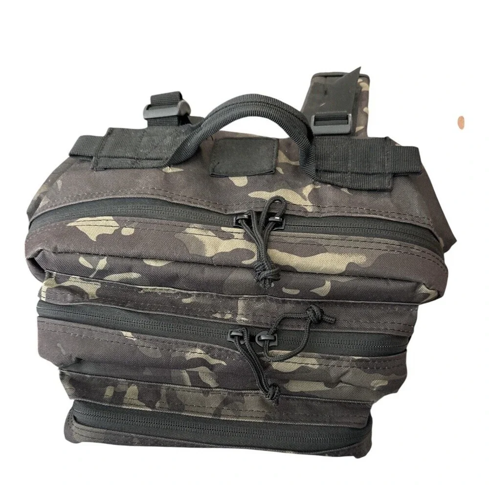 Highland Tactical Roger Backpack Camo MOLLE Rucksack Bug Out Hiking Expandable